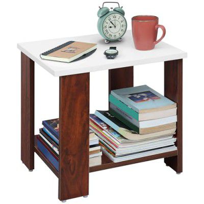 ABOUT SPACE Wooden Side Table - Night Stand & End Table (L 47 x B 40 x H 42 cm)