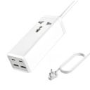 ABRALE 5 in 1 Super Charger 65W 2 USB Ports, 2 PD Type C Ports with 1 Power Socket Fit with Laptops,i-Phones, Mac-Book, Tablets, i-Pads, Power Banks etc...