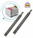 ABRO Full Extension Drawer Slides Channel, Telescopic Ball Bearing Drawer Cabinet Glides, (10 Inch, Black, Load Capacity 45 KG)...
