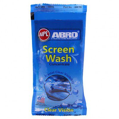 ABRO SW-50 Screen Wash Concentrated Windshield Washer for Crystal-clear & Shiny Screen (50ml)