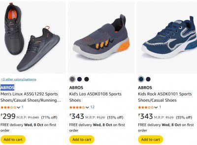 ABROS Men Shoes Starts at Rs 299