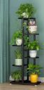 ABSARS 6-Tier Metal Plant Stand, White Indoor Vertical Plant Shelf, Modern Display Rack for Multiple Plants (Black)...
