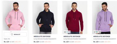 ABSOLUTE DEFENSE Men's Sweatshirt Starts at Rs 129