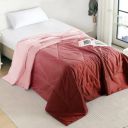 Ac Comforter Single Bed Ombre with Satin Finish 240 GSM - Reversible AC Comforter - Peach & Red Comforter Quilt Duvet Dohar Blanket for Summer 150 x 225cm...