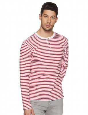 Accelrun Men's Striped Regular fit T-Shirt (ARFSPNTHNL2078