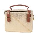 AccessHer stylish trendy Gold & Brown Solid Sling Bag for girls and women...