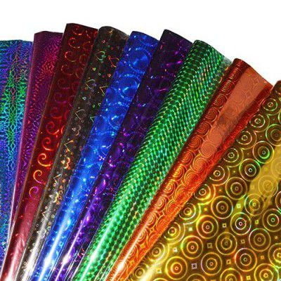 Accuprints Pack of 30 | Size 64 X 45 cm |Plastic Holographic Gift Wrapping Paper Sheet - Gift Paper - Gift Wrap Roll
