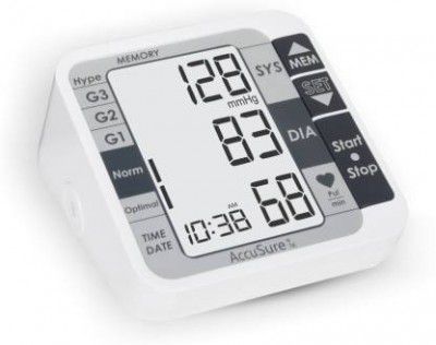 AccuSure Fully Automatic Digital Blood Pressure Monitor Bp Monitor (White)