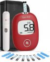 AccuSure Safe AQ Glucose Kit X 10 Glucometer (Red)...
