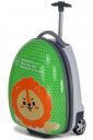 ACEPACK Kids Trolley 15" Green Polycarbonate Rolling Suitcase for Kids, Carry-On Hard Sided Travel Trolley...