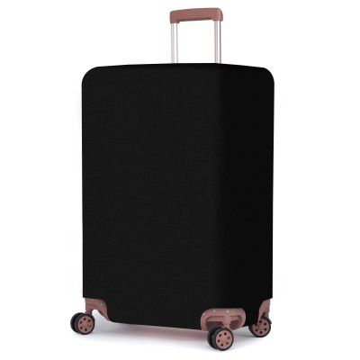 ACEPACK Polyester 55 cm (20 Inch) Small (Rain/Dust) Protective Luggage Cover - (Printed Camouflage) (1, Solid Black, Large)