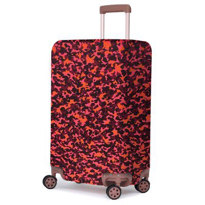 ACEPACK Polyester Fabric Stretchable & Washable Protective Luggage Cover 65 cms - 70 cms & 24"(Orange/Red)