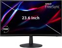 acer 23.6 inch Curved Full HD VA Panel with VESA Mount Support, 1500R Curvature, HDMI 1.4, Integrated Speakers Gaming Monitor (ED240Q) (AMD Free Sync, Response Time: 1 ms, 75 Hz Refresh Rate)...