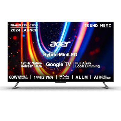 [Extra Rs.14250 Off] Acer (75") M Series Smart QLED Mini LED TV AR75UDMGR2885AT (Black)