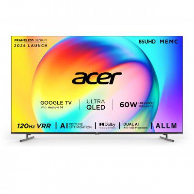 [Extra Rs 13500 OFF] acer (85") Super Series 4K Ultra HD Smart QLED Google TV AR85QDXGU2875AT 
