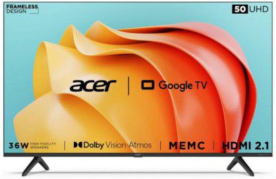 Acer Advanced I Series 127 cm (50 inch) Ultra HD (4K) LED Smart Google TV 2023 Edition with Dolby Vision-Atmos, 36W Sound Output  (AR50GR2851UDFL)