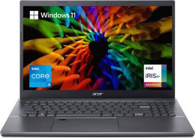 Acer Aspire 5 Core i5 12th Gen 1235U - (8 GB/512 GB SSD/Windows 11 Home) A515-57 Thin and Light Laptop  (15.6 Inch, Steel Gray, 1.76 Kg, With MS Office)