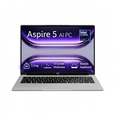 Acer Aspire 5, Intel Core Ultra 5 125H Processor,Office 2024 + M365 Basic, 16 GB RAM, 512 GB SSD, A514-54H, Backlit KB, Premium Laptop