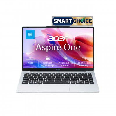 Acer Smartchoice Aspire One, Intel Core Celeron N4500, 12GB LPDDR4X / 512GB SSD, Pure Silver, 1.3KG, A114-45 Laptop