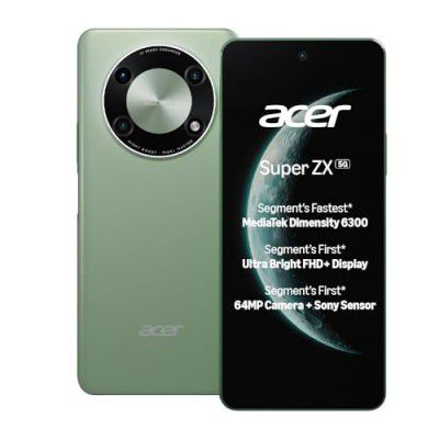 [Extra ₹2349 OFF] Acer Super ZX 5G (Cosmic Green, 6GB RAM, 128GB Storage)