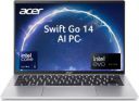 Acer Swift Go 14 AI Powered EVO Intel Core Ultra 5 125H - (16 GB/512 GB SSD/Windows 11 Home) SFG14-72T Thin and Light Laptop  (14 Inch, Pure Silver, 1.32 Kg, With MS Office)...
