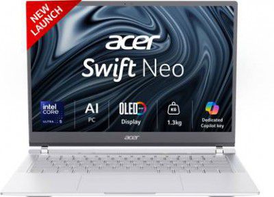 Acer Swift Neo OLED AI PC Intel Core Ultra 5 115U - (16 GB/512 GB SSD/Windows 11 Home) SFN14-54H Thin and Light Laptop  (14 Inch, Silver, 1.3 Kg, With MS Office)