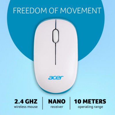 Acer Wireless Mouse (1600 DPI/2.4 GHz Wireless Frequency/Optical Sensor/USB Dongle)