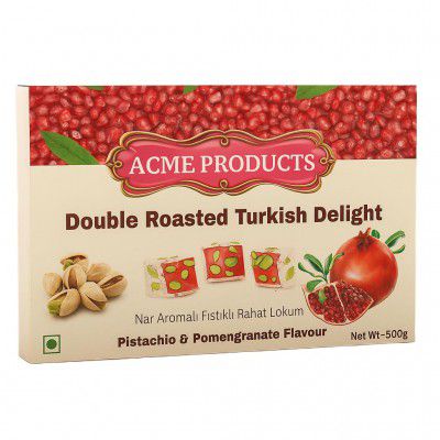 Acme Products Pomegranate with Double Roasted Pistachio Turkish Delight 500g