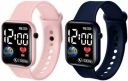 Acnos® Brand Premium 7 Colors Strap Display Fashionable Children Kids Digital Watches Waterproof Sports Square Electronic Led Watch for Kids Boy Baby Girls Digital Watch for Kids Combo Pack of 2...