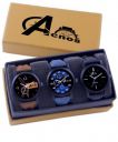 Acnos Brown Blue and Black Analog Watches...