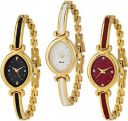 Acnos Premium Gold Chain Analog Watches Combo for Women Pack of - 3 (K-10-3COMBO)...