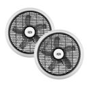 ACO Turbo Cabin Ceiling fan with Rotating Grill l Power Saving l Anti Rust Body (White-Grey) Pack of 2...