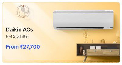 Daikin ACs from ₹27700 in Flipkart Big Billion Days Sale. 