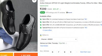 Action Dotcom OFFICE-31 Light Weight, Office For Men (Black)