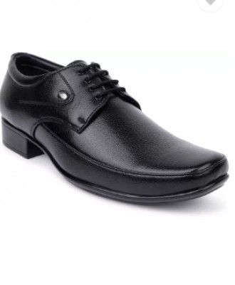 action  Dotcom Synthetic Leather Comfortable Derby Formal Shoes Lace Up Shoes For Men  (Black , 7 UK/India)