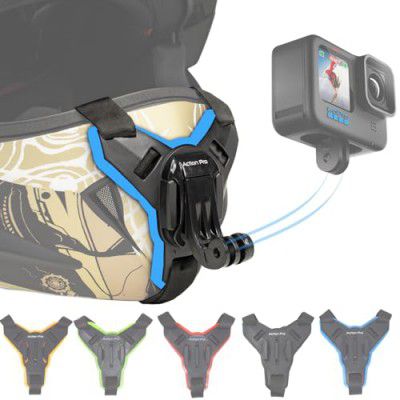 Action Pro Made in India Helmet Chin Mount Strap Compatible with All Smartphones Hero 12 11 10 9 8 7 6 5 4 SJCAM DJI Osmo Insta 360 and All Action Cameras