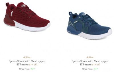 Ajio : ACTION Sports Shoes Starting @ Rs.77