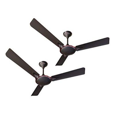 ACTIVA 1200mm High Speed 390 RPM pure Copper Windsor Anti Dust Coating Ceiling Fan Comes with 2 Year Warranty Pack of 2 (SMOKE BROWN)