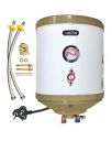 ACTIVA 25 LTR Storage 2 Kva Special Anti Rust Coating .75 MM Pure Stainless Steel Tank Geyser with Temperature Meter Abs Top Bottom Ivory with Free Installation Kit and adjustable outer thermostat 5 y...