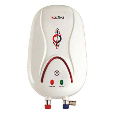 ACTIVA 3 Ltr Hotmak Instant 3 Kva Anti Rust Coating Wall Mounted Tank Geyser With Full Abs Type Body (Ivory)