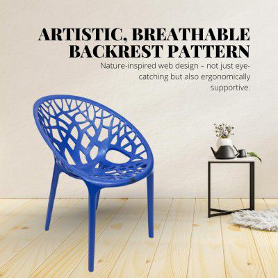 activa Crystal Plastic Arm Chair | (Blue,Set of 1)