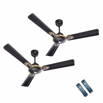 ACTIVA Energia Premium 1200 MM (28W) 380 RPM BLDC Motor Fan With 5 Years Warranty Pack of 2 (MARBEL BLACK)
