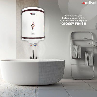 ACTIVA Storage 25 LTR. 5 Star 2 KVA Geyser with 0.7mm Special Anti Rust Coating Metal Body | 2 Years Warranty