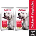 Active (Buy 1 Get 1 Free) Adult Chicken and Vegetables Vegetable 6 kg (2x3 kg) Dry Adult Dog Food...