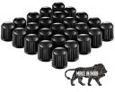 ACUTAS 100 Pcs Car Wheel Universal Tire Stem Covers for Cars, SUVs, Bike and Bicycle, Trucks, Motorcycles Heavy-Duty Valve Cap Stem Air Valve Caps (Black, Pack Of 100)...