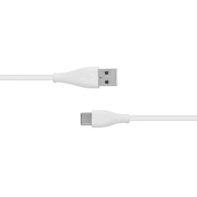 AD Net 3.4 Amp Extra Tough Unbreakable USB Type C Data & Charging Cable for Fast Charging 1 Meter (White)