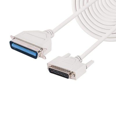 AD NET DB25 to CN36 Parallel Printer Data Cable Cord RS-232 28 AWG Uni-Directional 25 to 36 Pin Molded Male to Male M/M Centronics 25C Port for IBM PC Dot-Matrix Laser Printer (3M- White)