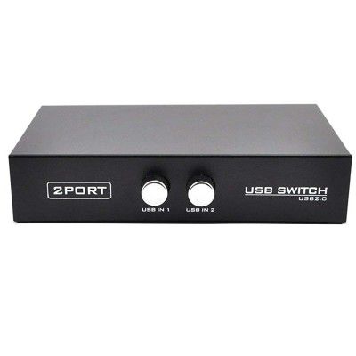 AD NET-POWER OF SPEED 2 Port USB 2.0 Switch Box/Hub for Printer Scanner Keyboard and Other USB Supported Devices, White (ADC04)