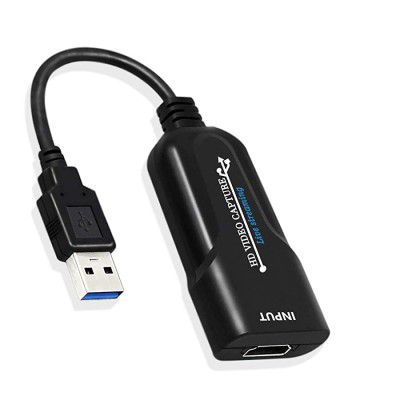 AD NET-POWER OF SPEED USB 3.0 Video Capture Card HDMI Video HD 1080P Capture Box Live Streaming for DVD Camcorder Camera Recording, Record Graphic Grabber for Gaming, Streaming, Teaching, Video Confer