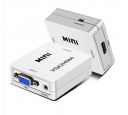AD NET-POWER OF SPEED VGA to HDMI, Mini HD 1080P 3.5mm Audio VGA to HDMI HD HDTV Video Converter Box Adapter VGA2HDMI for PC Laptop Dispaly Projector, White (ADC10)...